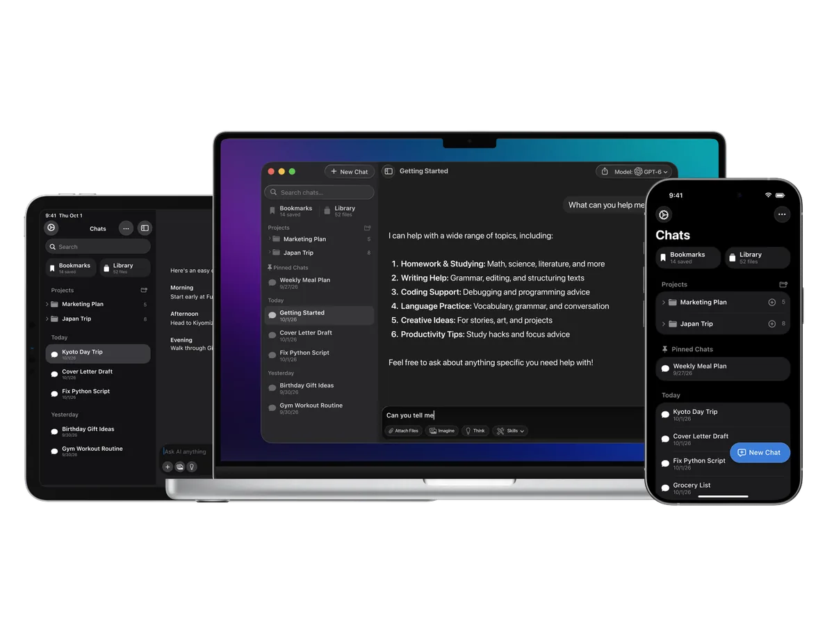 Fello AI en Mac, iPhone e iPad