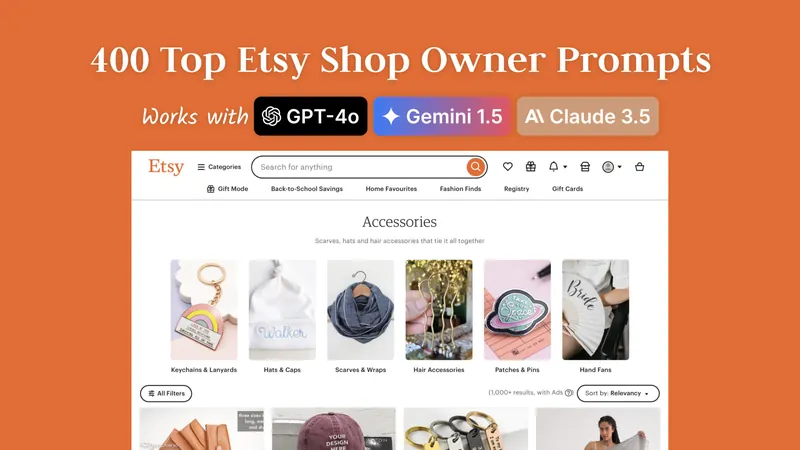 400 Best AI Prompts for Etsy Shop Owners