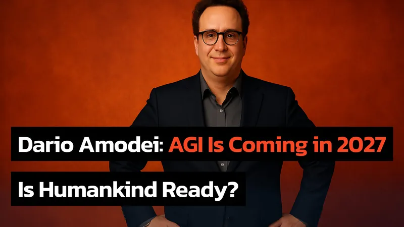 Dario Amodei (CEO of Anthropic): Artificial General Intelligence Is Coming In 2027