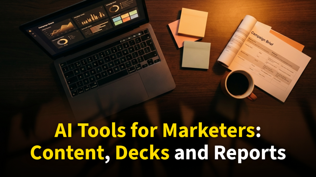 AI tools for marketers — faster content, decks and reports in 2026