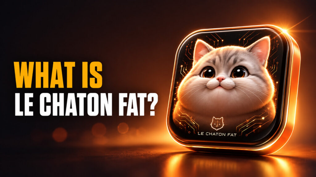 FelloAI thumbnail with the headline “What Is Le Chaton Fat?” beside a glowing, oversized AI kitten icon on a black and Mistral-inspired orange background.