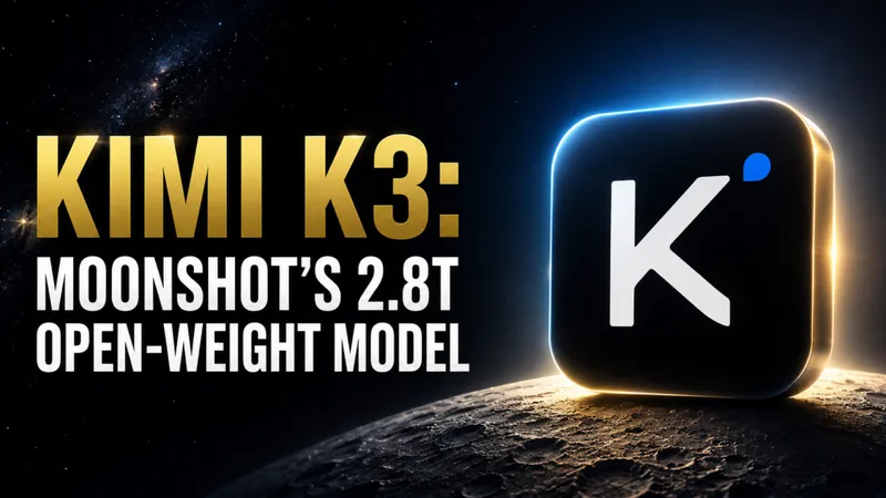 Kimi K3: Moonshot’s 2.8T Open-Weight Model Explained, Specs, Pricing and Benchmarks