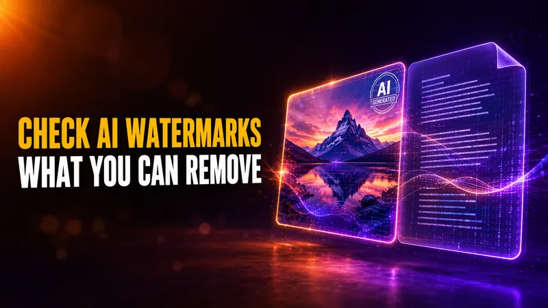 AI Watermarks Explained: How to Check for Them and How to Remove Them