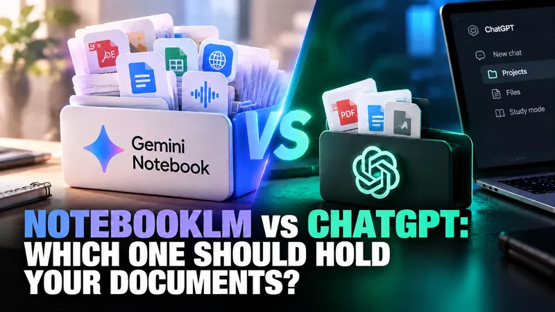 NotebookLM vs ChatGPT: Which One Should Hold Your Documents?